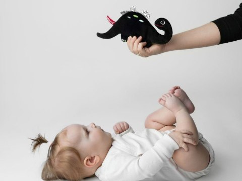 Mom's Care Dinozaur szeleszący kontrastowy dla niemowlaka ZA6646