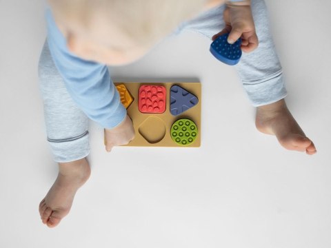 Sensoryczne Klocki Kształty Mom's Care miękka układanka edukacyjna ZA6650