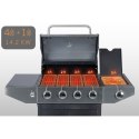 Grill gazowy ogrodowy żeliwny ruszt z pokrywą 4+1 palniki Berdsen BD-897