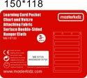 Materiałowy Arkusz Do Wieszania Z Kieszonkami Na Fiszki I Obrazki Masterkidz Czerwony