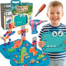 WOOPIE Zestaw Majsterkowicza Klocki Dinozaur Śrubki
