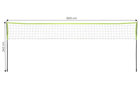 Siatka do siatkówki badmintona 600x240 cm składana wytrzymała