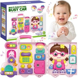 WOOPIE Interaktywna Tablica Manipulacyjna Busy Car Walizka 3w1 Dźwięk Światło