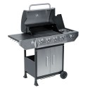 Grill gazowy ogrodowy żeliwny ruszt z pokrywą 4+1 palniki Berdsen BD-896