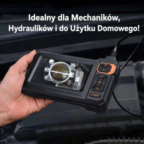 Kamera Przewodowa Inspekcyjna Endoskop 8 Diod LED LCD 4,3'' IP67