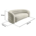 Sofa dmuchana welurowa łóżko materac 229x109x81 cm Intex 66571