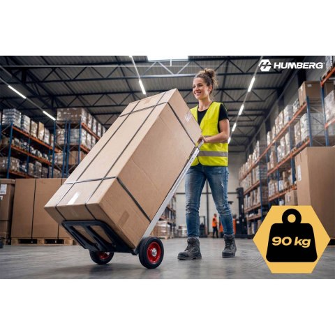Wózek transportowy składany taczkowy młynarka magazynowy 90kg Humberg HM-518