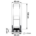 Wózek transportowy składany taczkowy młynarka magazynowy 90kg Humberg HM-518