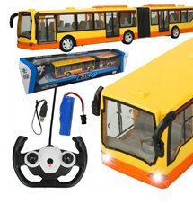 Autobus Miejski Przegubowy Zdalnie Sterowany RC Pomarańczowy