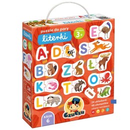CzuCzu Puzzle do pary Literki alfabet zwierzęta - edukacyjne 24 pary ZA6692