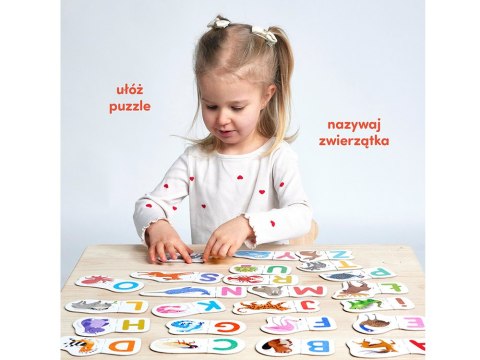 CzuCzu Puzzle do pary Literki alfabet zwierzęta - edukacyjne 24 pary ZA6692