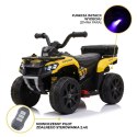 QUAD NA AKUMULATOR EXPLORER - PILOT, IMITACJA WYDECHU, MIĘKKIE KOŁA, SKÓRA/GTS1155