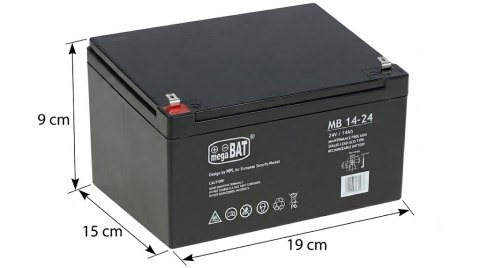 Akumulator VRLA MB 14-24 do pojazdów na akumulator