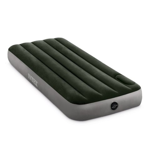 Materac dmuchany 191x76x25 cm jednoosobowy z wbudowaną pompką nożną INTEX 64760