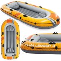 Ponton wędkarski Challenger 3os 320kg 295x137x43 cm pompka wiosła INTEX 66313