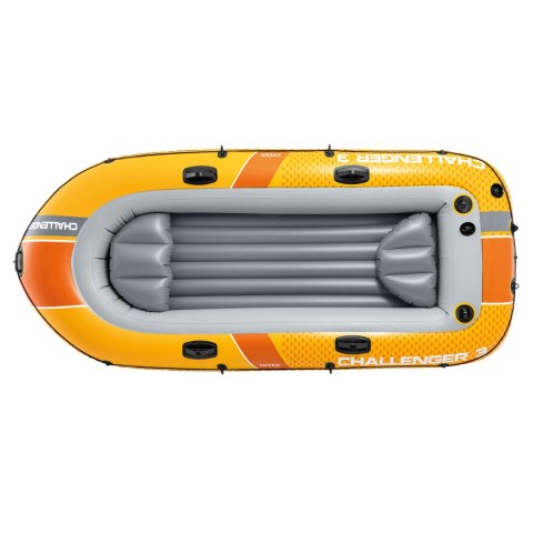 Ponton wędkarski Challenger 3os 320kg 295x137x43 cm pompka wiosła INTEX 66313