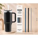 Termos próżniowy kubek z zestawem słomek 1180 ml Berdsen czarny