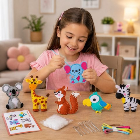 WOOPIE Zestaw do Szycia dla Dzieci Woopie Breloczki DIY Filc
