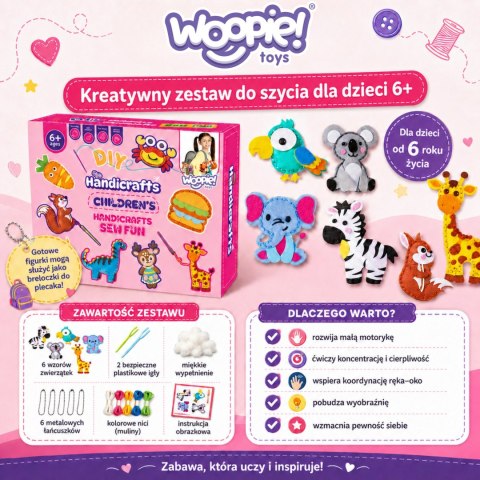 WOOPIE Zestaw do Szycia dla Dzieci Woopie Breloczki DIY Filc