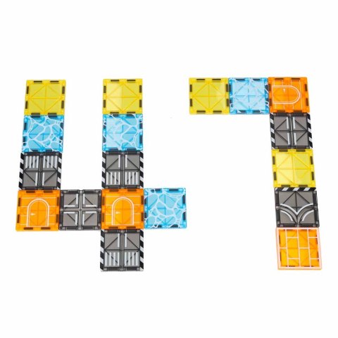 Klocki magnetyczne konstrukcyjne 3D budowa maszyny budowlane 92 elementy