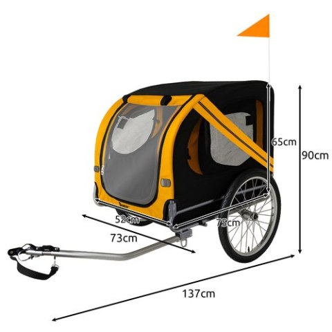 Przyczepka rowerowa dla zwierząt psa kota Purlov 25373