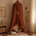 Baldachim dziecięcy nad łóżeczko kurtyna namiot tipi wiszący ciemny róż