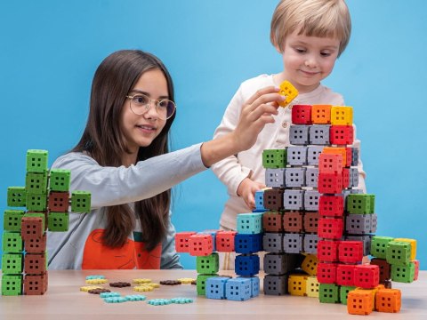 Klocki Marioinex Mini Waffle Green Blocks 142 el. zestaw kreatywny ZA6653