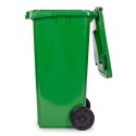 Kosz na smieci 240L duży kubeł śmietnik gumowe koła - żółty plastik
