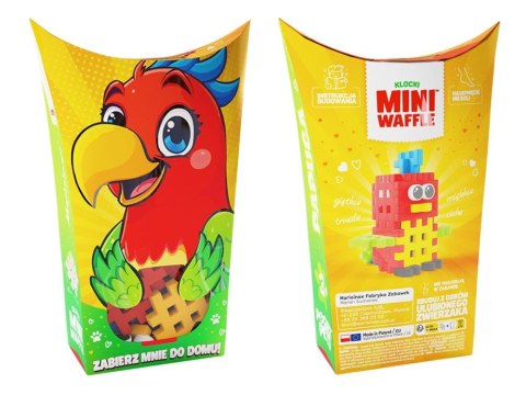 Mini Waffle Pocket Pets Papuga kreatywny zestaw klocków dla dzieci ZA6663
