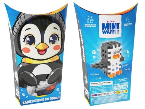 Mini Waffle Pocket Pets Pingwin kreatywny zestaw klocków dla dzieci ZA6664