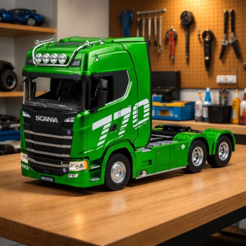 Ciągnik Siodłowy Ciężarówka Scania Zdalnie Sterowana RC Huina Zielony 1:18