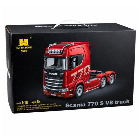 Ciągnik Siodłowy Ciężarówka Scania Zdalnie Sterowana RC Huina Zielony 1:18