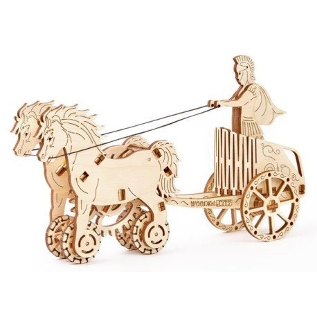 Drewniane puzzle mechaniczne 3d wooden.city - rydwan