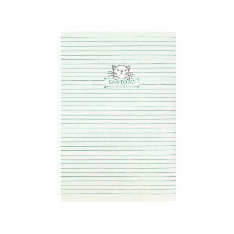 Mały zeszyt - koty - feline fine (green)