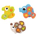 WOOPIE BABY Bączki Spinery Sensoryczne Przyssawki Zwierzątka 3 el.