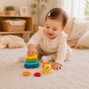 WOOPIE BABY Piramidka Sensoryczna Wieża Układanka Lew 6m+