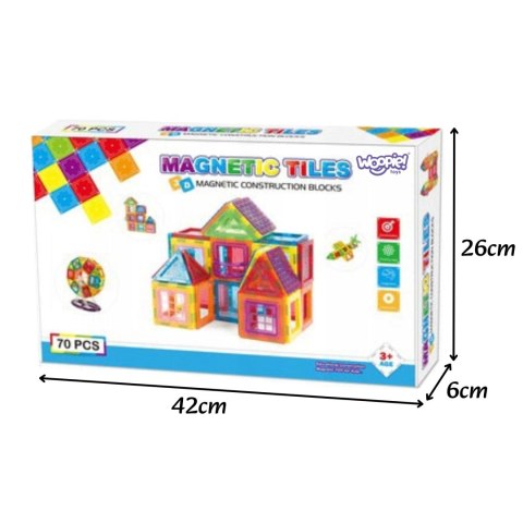 WOOPIE Klocki Magnetyczne 3D Edukacyjne Neodymowe Panele Dla Dzieci