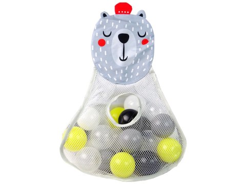 Mata Dla Niemowląt Edukacyjna Miś Schowek Na Kulki Fioletowa