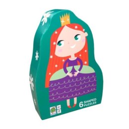 Puzzle dla dzieci w ozdobnym pudełku, księżniczka, zestaw 6
