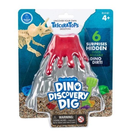 Szkielet dinozaura, foremki, wykopaliska, triceratops, zestaw