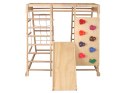 Drewniany plac zabaw DOMOWY 6w1 Zjeżdżalnia Drabinki Ścianka SP0875