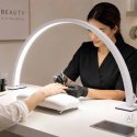 Lampa kosmetyczna LED bezcieniowa biurkowa do manicure paznokci łuk biała