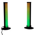 Lampka na biurko LED gamingowa RGB kolumny słupki na pilot zestaw 2 sztuki