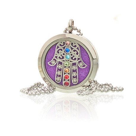 Naszyjnik aromaterapeutyczny - hamsa czakra - 30mm
