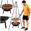 Grill ogrodowy trójnóg 167x58cm Kaminer