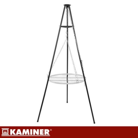 Grill ogrodowy trójnóg 167x58cm Kaminer
