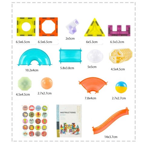 Klocki magnetyczne z podświetleniem RK-763 Ricokids