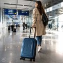 Walizka podróżna składana na kółkach 45l niebieska