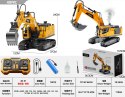Koparka R/C z Funkcją Dymu, Świateł i Dźwięku Żółta