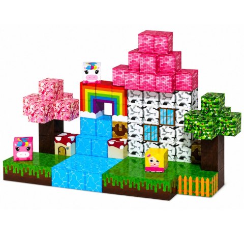 Zestaw Klocki Magnetyczne Kostki Sześciany Piksel Magiczna Kraina 3D 100el.